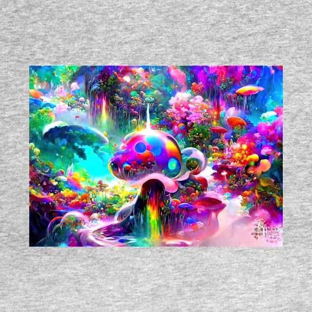 Color Globs | Rainbow Tropics by AlexandrAIart